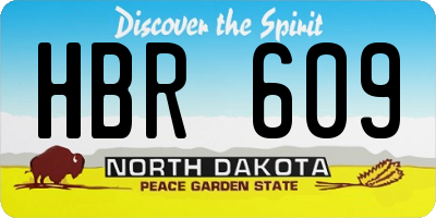 ND license plate HBR609