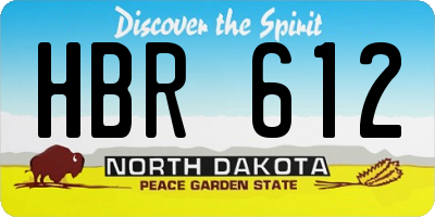 ND license plate HBR612