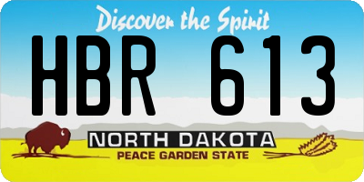 ND license plate HBR613