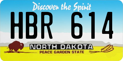 ND license plate HBR614