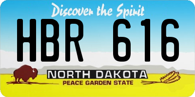 ND license plate HBR616