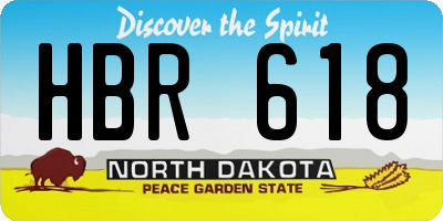 ND license plate HBR618