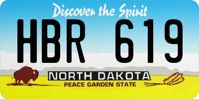 ND license plate HBR619