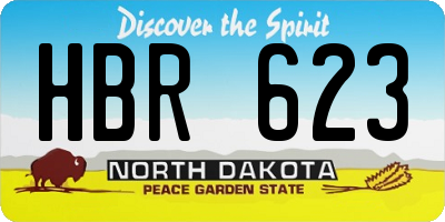 ND license plate HBR623