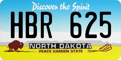 ND license plate HBR625