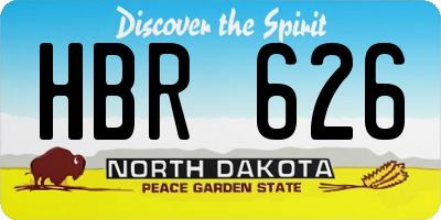 ND license plate HBR626