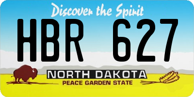 ND license plate HBR627