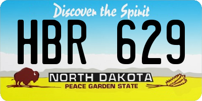 ND license plate HBR629