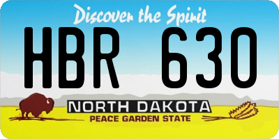 ND license plate HBR630