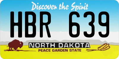 ND license plate HBR639