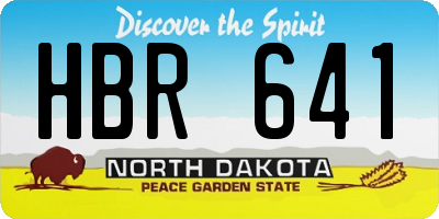 ND license plate HBR641