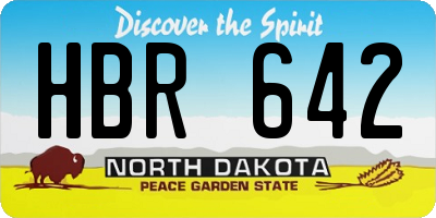 ND license plate HBR642