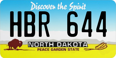 ND license plate HBR644