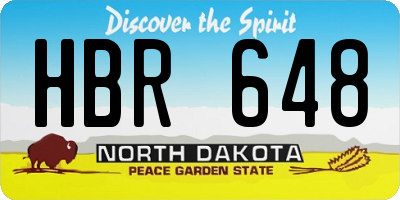 ND license plate HBR648