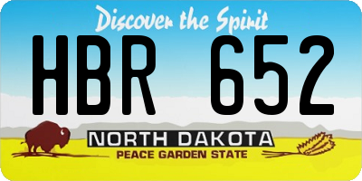 ND license plate HBR652