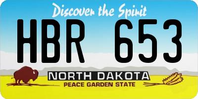 ND license plate HBR653