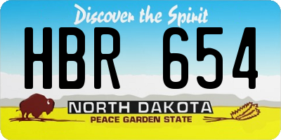 ND license plate HBR654