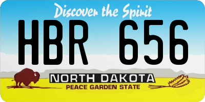 ND license plate HBR656