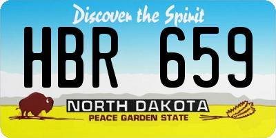 ND license plate HBR659