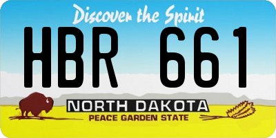 ND license plate HBR661