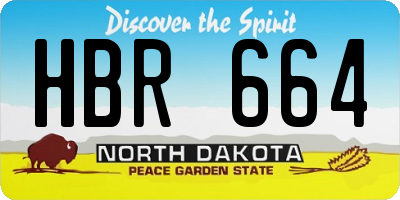 ND license plate HBR664