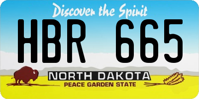 ND license plate HBR665