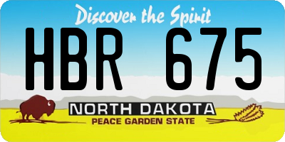 ND license plate HBR675