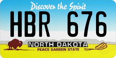 ND license plate HBR676