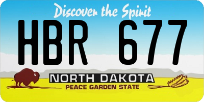 ND license plate HBR677