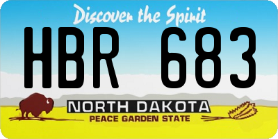 ND license plate HBR683