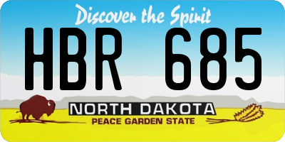 ND license plate HBR685