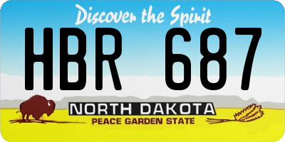 ND license plate HBR687