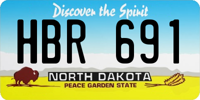 ND license plate HBR691