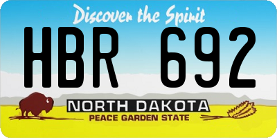 ND license plate HBR692