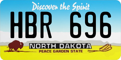 ND license plate HBR696