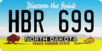 ND license plate HBR699
