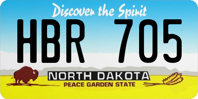 ND license plate HBR705