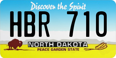 ND license plate HBR710