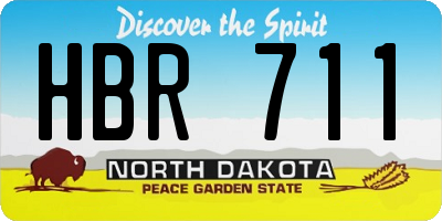 ND license plate HBR711