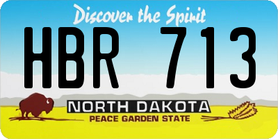 ND license plate HBR713