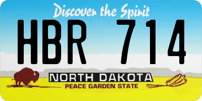 ND license plate HBR714