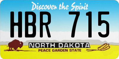 ND license plate HBR715