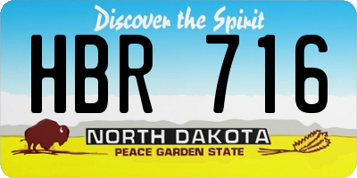 ND license plate HBR716