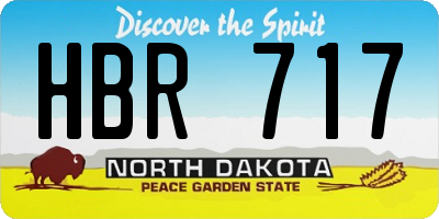 ND license plate HBR717