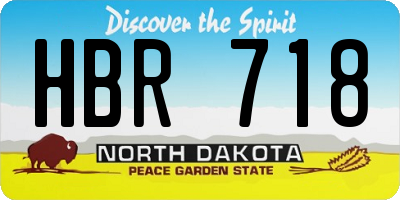 ND license plate HBR718