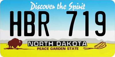 ND license plate HBR719