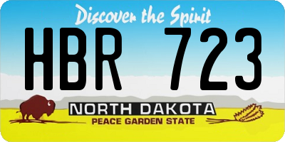 ND license plate HBR723