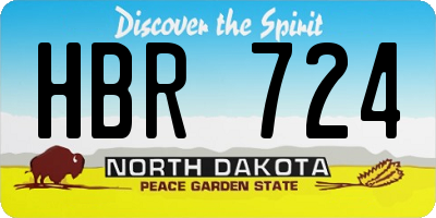 ND license plate HBR724