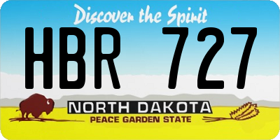 ND license plate HBR727