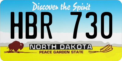 ND license plate HBR730